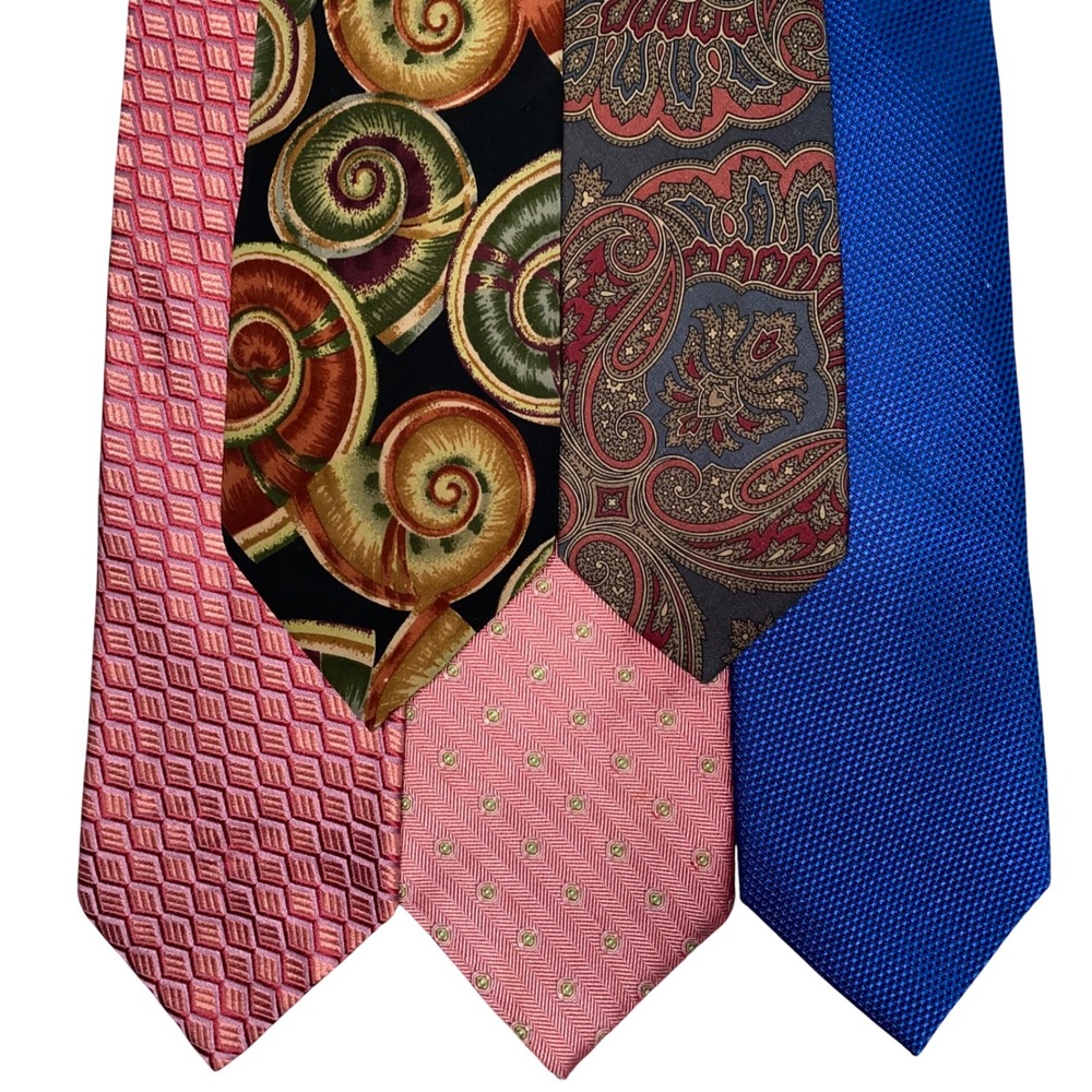 Mens Designer Silk Tie Lot 5 Hugo Boss Brooks Brothers Charles Tyrwhitt Paisley